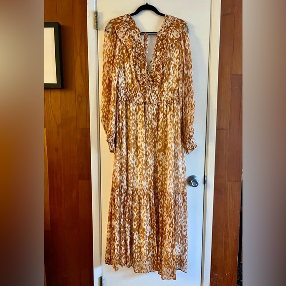 Anthropologie The Odetta Ruffled V-Neck Dress - Picture 2 of 8